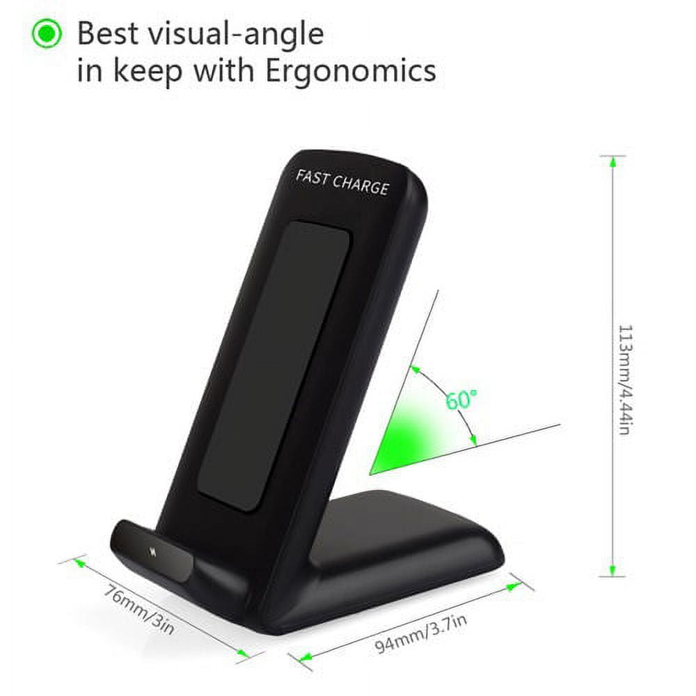 Fast Charge Wireless Charger for Nokia XR20,Oppo Find X3 Pro, X3,OnePlus 9 Pro, 9,BLU G91 Pro,vivo X70 Pro+, iQOO 8 Pro (Black)