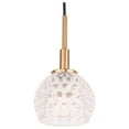 thumbnail image 2 of Woodbridge Lighting Elise 1-Light Glass Mini-Pendant in Brass/Bronze/Clear, 2 of 4