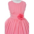 thumbnail image 2 of Little Girls Classic Yoro Wrinkled Chiffon Special Flowers Girls Dresses Coral Size 6, 2 of 3