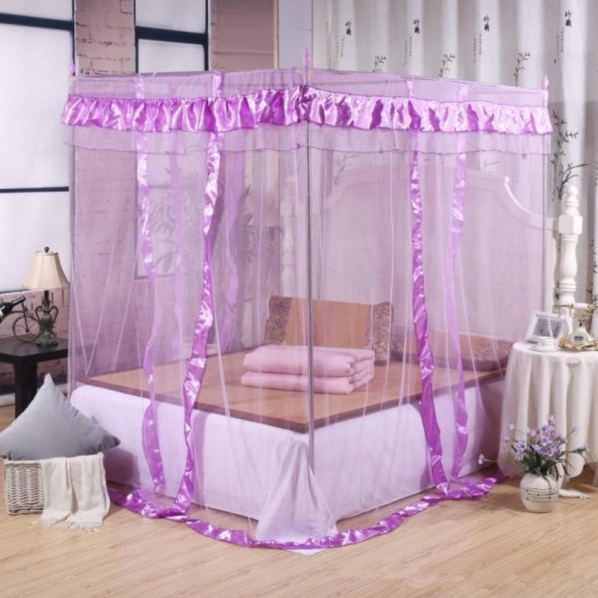 Bed Nets Bedding Canopies Mosquito Netting Curtain Home Bedroom Decor 2 Size US Walmart Canada