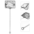 thumbnail image 3 of EeaseCA Mesh Fish Tank Net with Long Handle Telescopic Fine Mesh Fishnet with Extendable 33-60cm Long Handle for Aquarium Lakes Ponds Fish Tank (12x15cm), 3 of 9