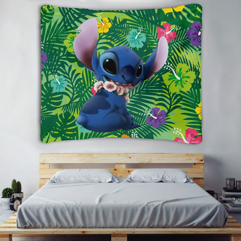 Mengen Lilo & Stitch Tapestry for Bedroom,Lilo & Stitch Living Room Home Decor for Party Home Christmas Wall Decoration/XL-200*150cm, Other