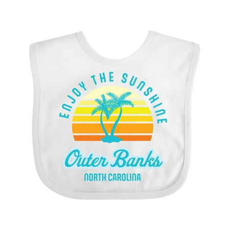 

Inktastic Summer Enjoy the Sunshine Outer Banks North Carolina in Blue Gift Baby Boy or Baby Girl Bib