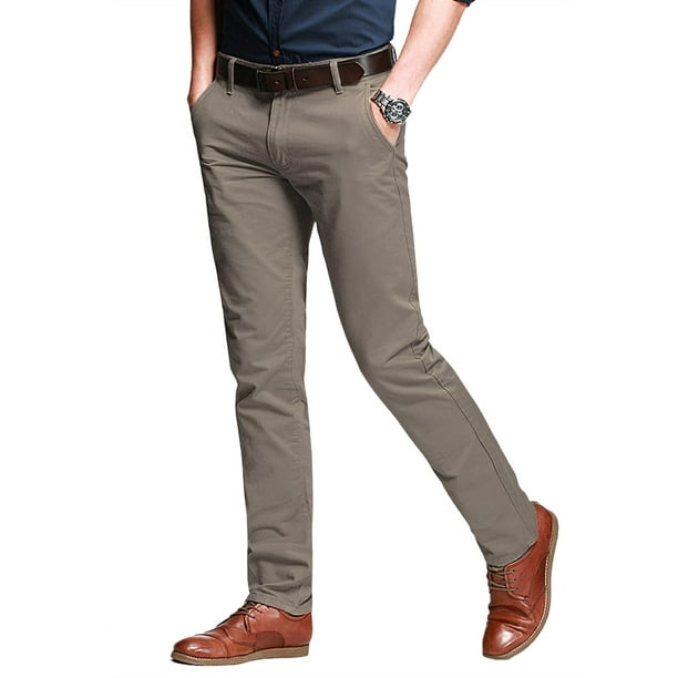 Pantalones rectos para hombre, 32 de ancho x 31 de largo, color albaricoque