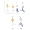 thumbnail image 5 of Christmas Hanging Ornaments Exquisite Reusable Lightweight Star Heart Feather Xmas Tree Pendants for Party, 5 of 8