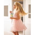 thumbnail image 4 of Oudiya Toddler Girls Tutu Pink Party Dress Tulle Ruffle Hem Cami Summer Dress for Kids 2-6Y, 4 of 7
