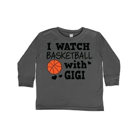 

Inktastic I Watch Basketball with Gigi Gift Toddler Boy Girl Long Sleeve T-Shirt