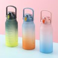 thumbnail image 3 of Homeer Sports Water Bottle Fitness Water Bottle Drinking Water Bottle Sports Water Bottle Large Capacity Gradient Color Leakproof Handle Outdoor Fitness Cup, 3 of 7