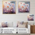 thumbnail image 4 of Designart "Purple Coral Herbs love expression III" Floral Floater Framed Canvas Wall Art, 4 of 7