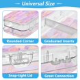 thumbnail image 4 of Plastic Pencil Box Large Capacity Pencil Boxes Clear Boxes with Snap-Tight Lid Stylish Office Supplies Storage Organizer Box Small Colors Shapes, 4 of 7