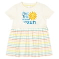 thumbnail image 3 of Inktastic First Trip Around the Sun Sunny Birthday Girls Baby Dress, 3 of 5