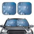 thumbnail image 2 of Honeii Snowflakes1 Print Foldable Car Sun Shade for Windshield, 2-Piece UV Protection Shade, Protects Car Interior, Ideal for Cars, Trucks, SUVs-Large, 2 of 6