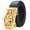 Black, Gold, Multicolor, variant on HUANLEDASH Rotatable Automatic Buckle Adjustable Men Belt Faux Leather Luxury Business Belt Fashion Accessories