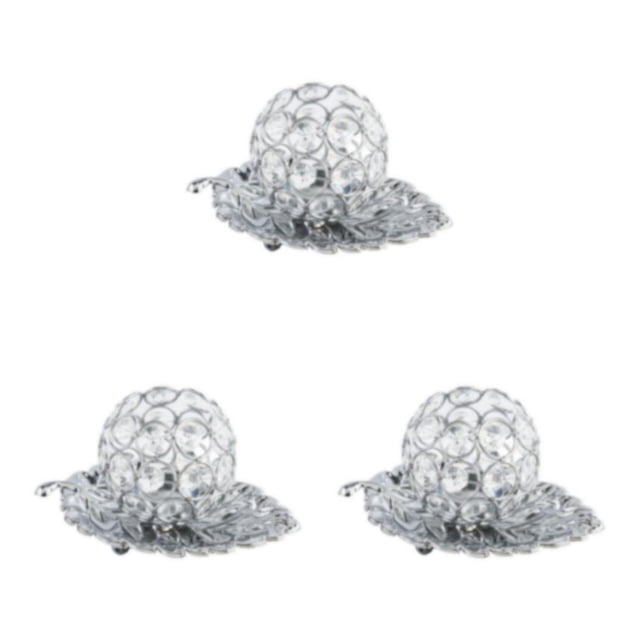 Bewildely Crystal Candle Holder Tea Light Candelabrum Decorative Wedding Type1