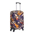 thumbnail image 4 of Multi-Size Suitcase Protective Cover Full Range Double Stitching Invisible Zipper For Travel Business Tiger Print Style Mediumpurple_2 X-Large, 4 of 8