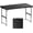 Black, variant on FanttikOutdoor 4ft Portable Folding Table, One-Handed Height Adjustment, 4 Heights, Gravity Lock, Carry Handle, Indoor Outdoor Heavy Duty Fold-in-Half Utility Table, Party, 1 Pack, Grey Zeta X4 Pro