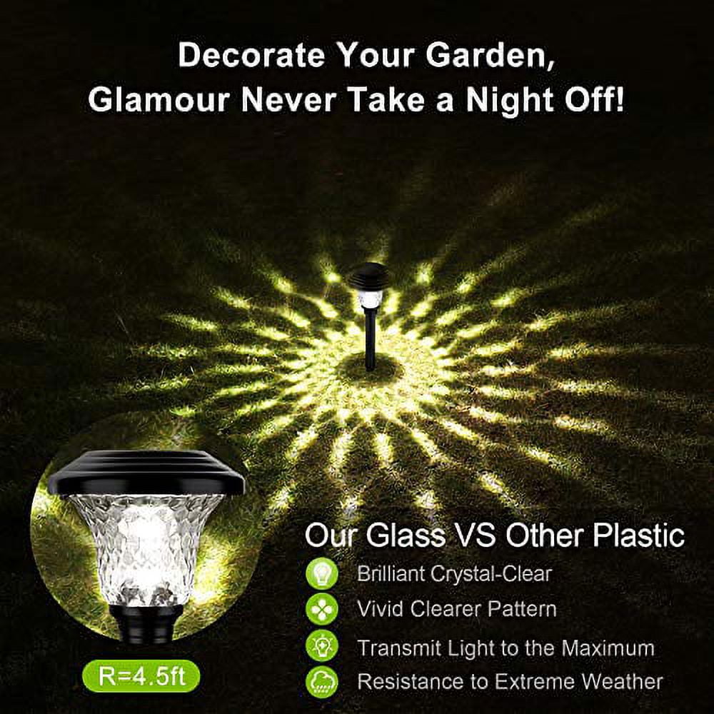 Balhvit glass deals solar lights outdoor