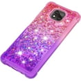 thumbnail image 6 of Case for Motorola Moto G Power 2021,Creativity Clear Gradient Quicksand Glitter Flowing Liquid Floating TPU Case Bling Diamond Sparkle Cover for Moto G Power 2021 JB Pink Mauve, 6 of 7