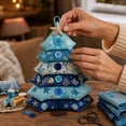 thumbnail image 3 of Layered Fabric Tree Ornament DIY Sewing Kit, DIY Quilted Christmas Tree Kit, 3 of 7