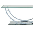 thumbnail image 4 of Tempered Glass Top Coffee Table with U Shape Metal Frame Chrome and Clear - Saltoro Sherpi, 4 of 5