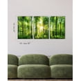 thumbnail image 2 of Forest Art Canvas Wall Decor: 3 Panel Nature Wall Art Landscape Paintings Trees Green Pictures Sunrise Scenery Wall Decor for Living Room Bedroom Office Bathroom(only canvas), 2 of 6