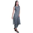 thumbnail image 3 of Moomaya Ensemble Kurta Sans Manches à Col Claudine Imprimé pour Femmes, Ensemble Ethnique 2 Pcs, 3 of 6