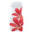 thumbnail image 5 of Summer Women's Floral Strapless Dress Stylish Bodycon Mini Tube Dress High Waist Casual Outfit For Day Night Events Womens Casual Trendy Midi Dresses, 5 of 6