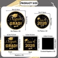 thumbnail image 7 of 2026 Graduation Party Supplies Tableware Set - 200 Pcs Black Gold Graduation Plates and Napkins Class of 2026 Disposable Dinnerware for College High School Congrats Graduation Party favors, Serve 50, 7 of 7