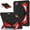Black+Red, variant on ELEHOLD Kids Friendly Case for iPad Pro 11-inch (M5) 2025/(M4) 2024, Heavy Duty Shockproof Rugged Protective Case with Pencil Holder Foldable Kickstand for Boys Children,Black