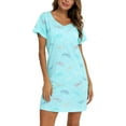 Vivabric Womens Nightgowns Cotton Sleepwear Plus Size Sleep Shirt Short