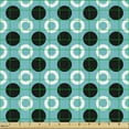 thumbnail image 2 of Geometric Fabric by the Yard, Abstract Composition of Symmetrical Dots Continuous Pattern, Decorative Upholstery Fabric for Sofas and Home Accents, Turquoise Charcoal Grey by Ambesonne, 2 of 5