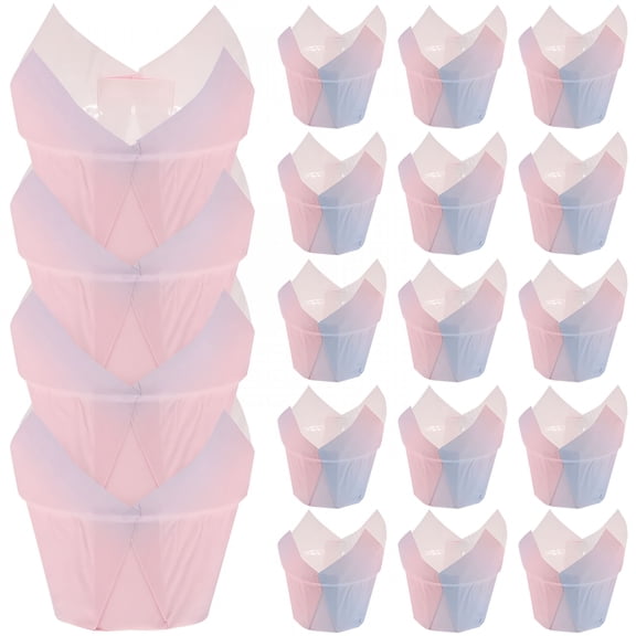 ACDANC 50Pcs Tulip Baking Cups Muffin Liners Cupcake Wrapping Liners Baking Supplies