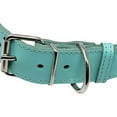 thumbnail image 3 of Genuine Leather Dog Collar Cyan 7 Colors (21"-24.5" Neck; 1.75" Wide), 3 of 3