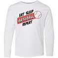 thumbnail image 3 of Inktastic Eat, Sleep, Baseball, Repeat Long Sleeve Youth T-Shirt, 3 of 5