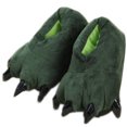 thumbnail image 1 of Zapatos con huella Unisex, pantuflas con garras de dinosaurio de felpa, pantuflas cálidas de invierno para el hogar, pantuflas de monstruo peludas, disfraz de Animal esponjoso para Halloween, 1 of 4