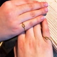 thumbnail image 4 of Bague pour Femmes Mode Mignonne Creux Coeur Cuivre Bijoux Bague Simple Band, 4 of 7