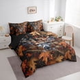 thumbnail image 3 of Feelyou Reindeer Elk Adult Comforter Set 7pcs, Maple Leaves Plant King Bedding Sets, 3 of 8