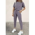 thumbnail image 2 of PRETTYGARDEN Women's Two Piece Lounge Sets Spring Summer Jogger Pants Vacation Outfits Travel Airplane Matching Clothes, 2 of 6