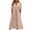 ZMeiA1-Beige, variant on Meichang Dresses for Women Summer Button V Neck Tie Short Sleeve Midi Dresses Eyelet Embroidery Pleated Solid Color Casual Dresses Flowy A-Line Vacation Dresses with Pockets