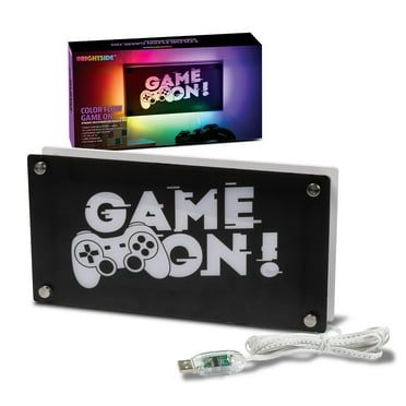 BrightSide "Game On!" RGBIC Wall Mounted Neon Sign - 11.8" Width x 5.9" Height, Glossy Finish