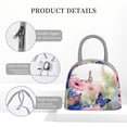 thumbnail image 4 of Disketp Butterfly And Flowers Bolsa Térmica para Almuerzo, Lonchera con Abertura Amplia y Gran Capacidad, Organizador Reutilizable para Mujeres, Hombres y Adultos, 4 of 6