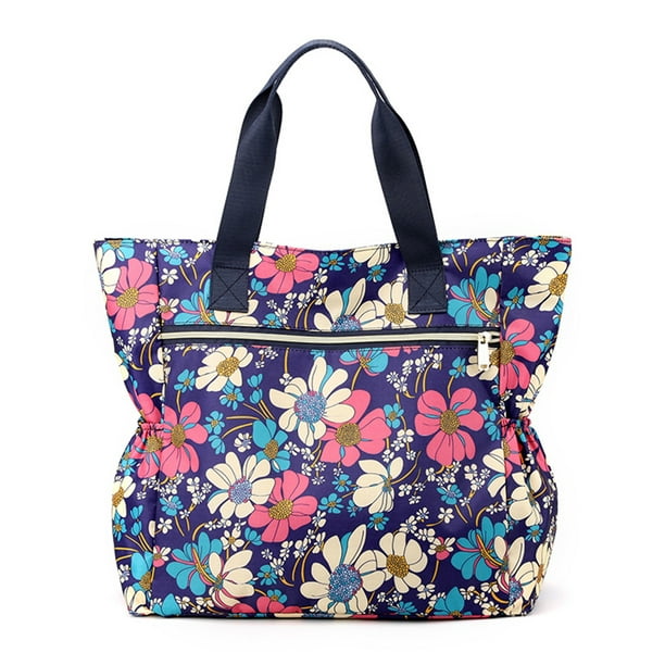 Navy on sale floral bag