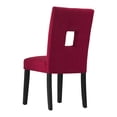 thumbnail image 5 of Weston Home Landen Keyhole Linen Dining Side Chair, Red (Set of 2), 5 of 6