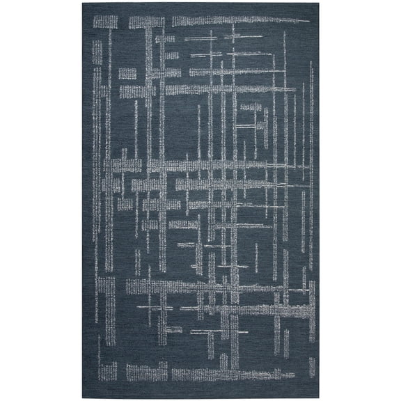 Rizzy Rugs Bixby Area Rug BX05BL Modern Ivory, 7' 9" x 9' 9", Blue