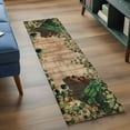 thumbnail image 3 of Runner Rugs 2x6 Ft, Sage Green Black Women Non Slip Area Rugs for Kitchen Bedroom Entryway, Spring Eucalyptus Brown Wooden Washable Carpet Runner Rug Floor Mats for Bedroom Home Decor, 3 of 8