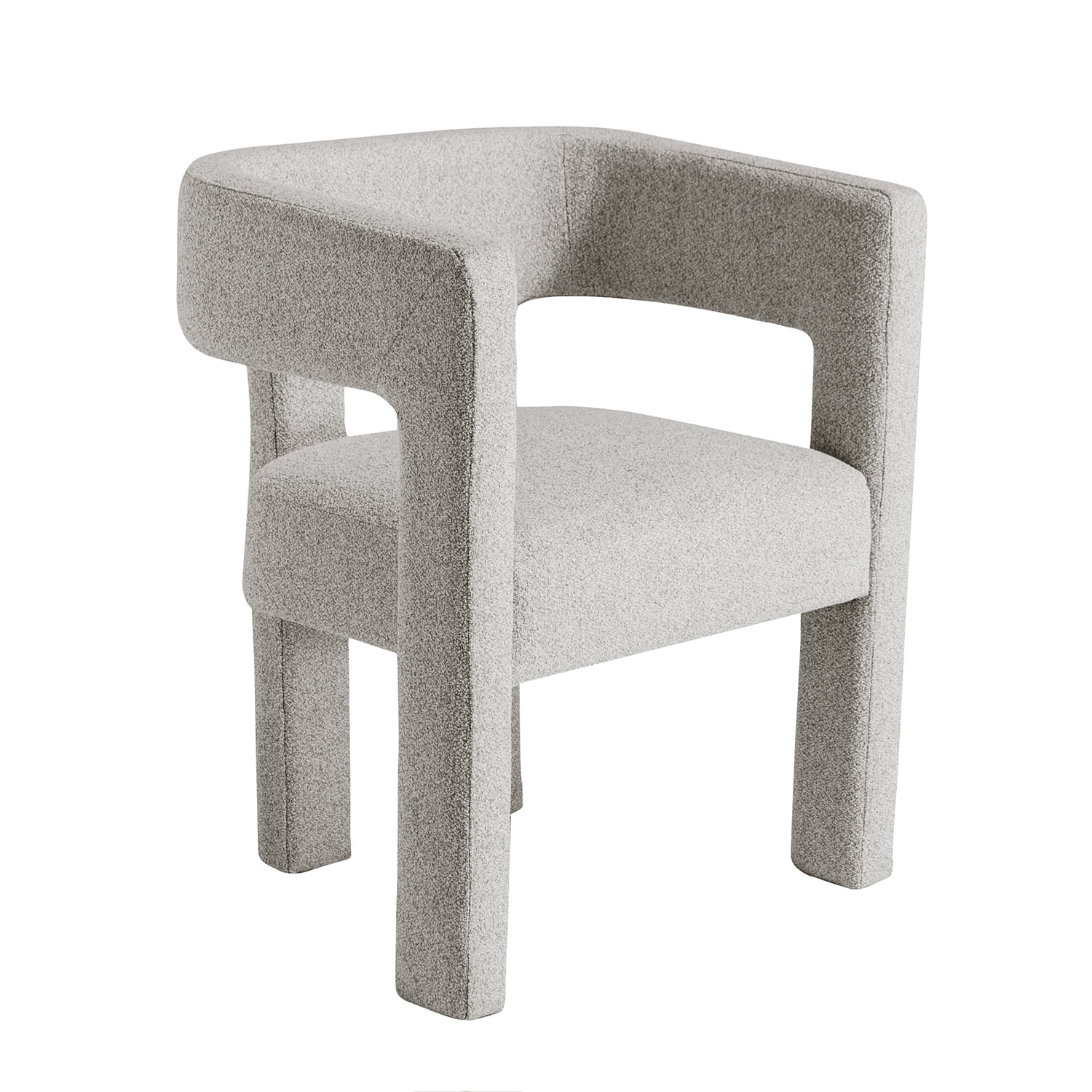 Kadyn Upholstered Accent Chair, Fabric Single Sofa Chairs for Living Room, Linen Armchair for Dining Room, Gray