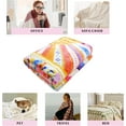 thumbnail image 6 of Boho Throw Blanket Colorful Patchwork Floral Blankets, Natural Bohemian Gifts Blanket for Women with Inspirational Thoughts, Soft Warm and Cozy Flannel for Sofa Bed Couch Travel 50"x60", 6 of 6
