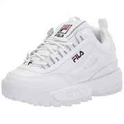 FILA Womens Disruptor II Premium Sneakers White/Fila Navy/Fila Red - 5FM00002-125