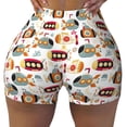 thumbnail image 2 of Lsque Submarines Pattern High Waisted Biker Shorts for Women-Tummy Control Fitness Athletic Workout Running Yoga Gym Shorts,Moisture-Wicking-Medium, 2 of 9