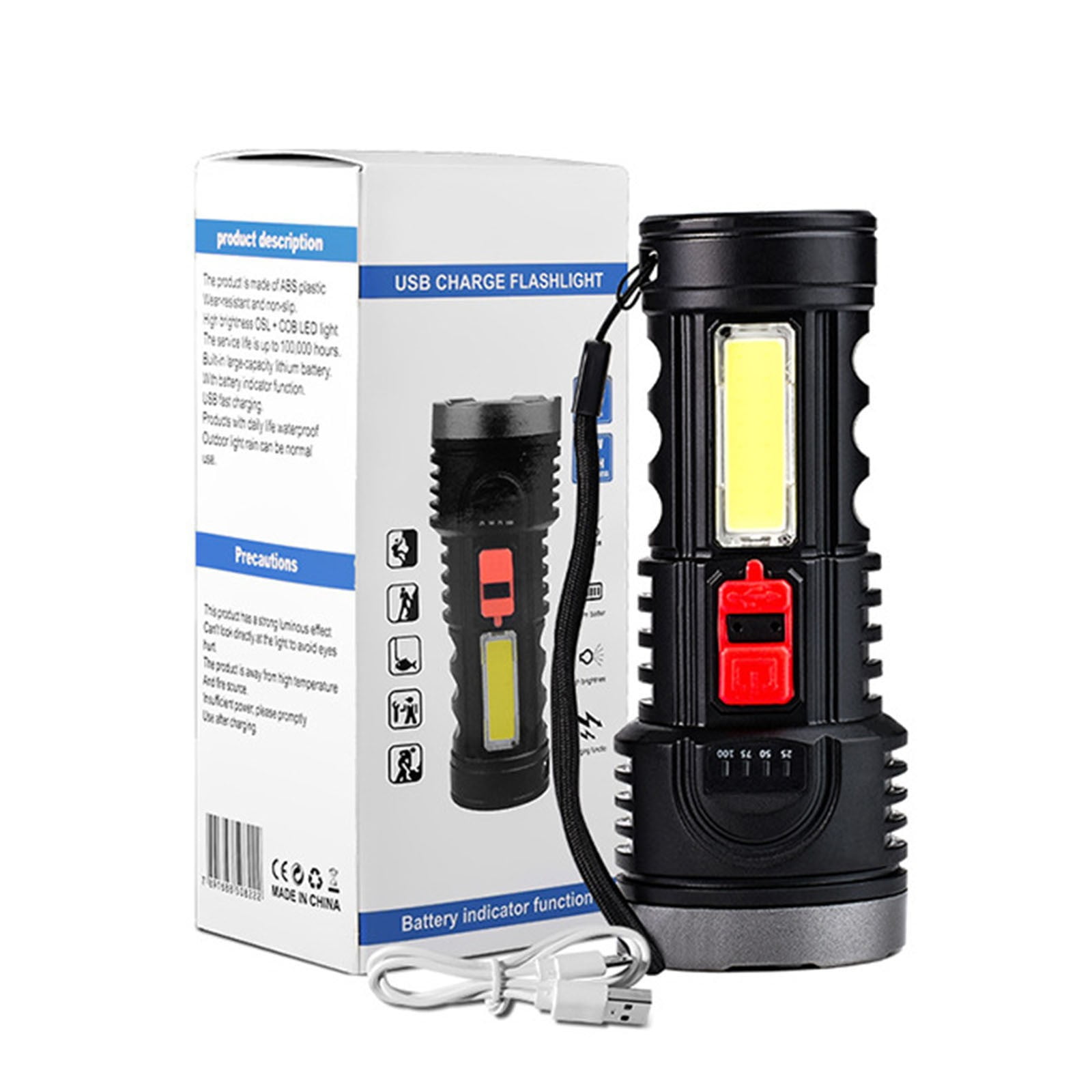 Easter Decorations Kokovifyves Clearance Sales Outdoor Outdoor USB Rechargeable OSL+COB LED Flashlight Ultra Bright Torch Light 4 Modes